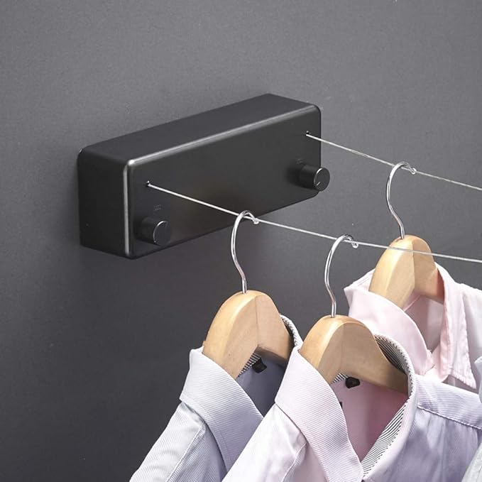 Foldable Stainless Steel Wall Hanging Stretchy Clothesline